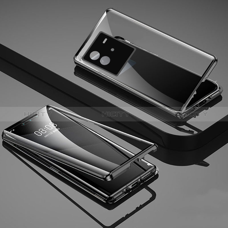 Coque Rebord Bumper Luxe Aluminum Metal Miroir 360 Degres Housse Etui Aimant P02 pour Vivo iQOO Neo6 5G Plus