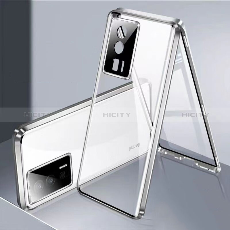 Coque Rebord Bumper Luxe Aluminum Metal Miroir 360 Degres Housse Etui Aimant P02 pour Xiaomi Poco F5 Pro 5G Plus