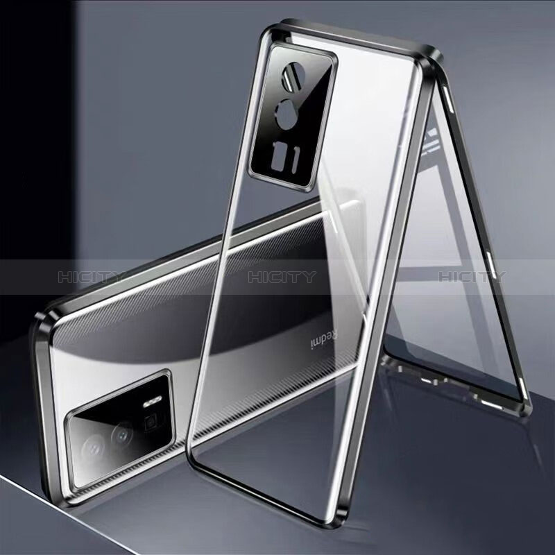 Coque Rebord Bumper Luxe Aluminum Metal Miroir 360 Degres Housse Etui Aimant P02 pour Xiaomi Poco F5 Pro 5G Plus