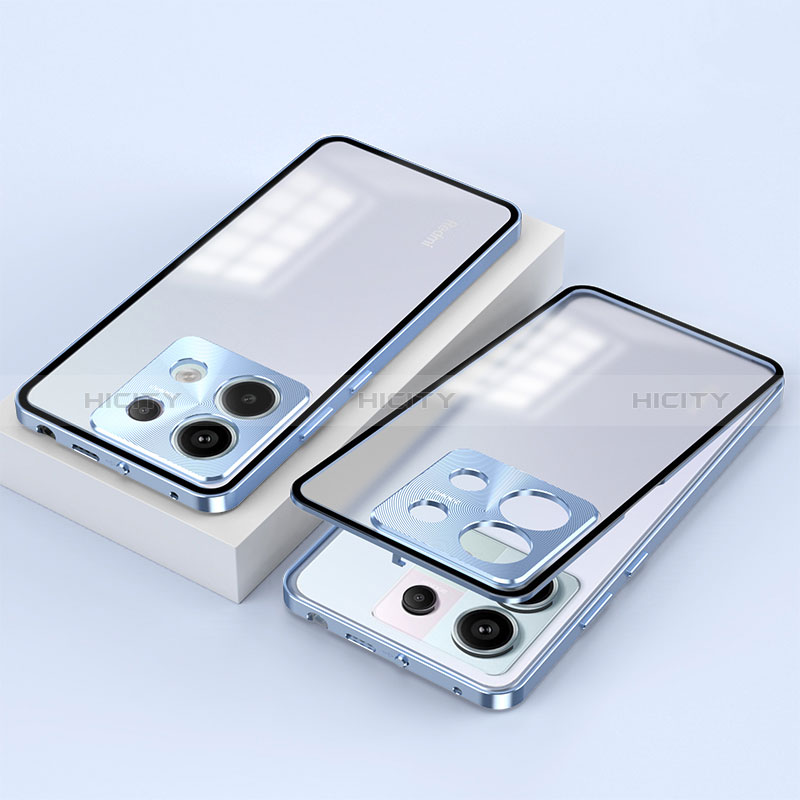 Coque Rebord Bumper Luxe Aluminum Metal Miroir 360 Degres Housse Etui Aimant P02 pour Xiaomi Redmi Note 13 Pro 5G Plus