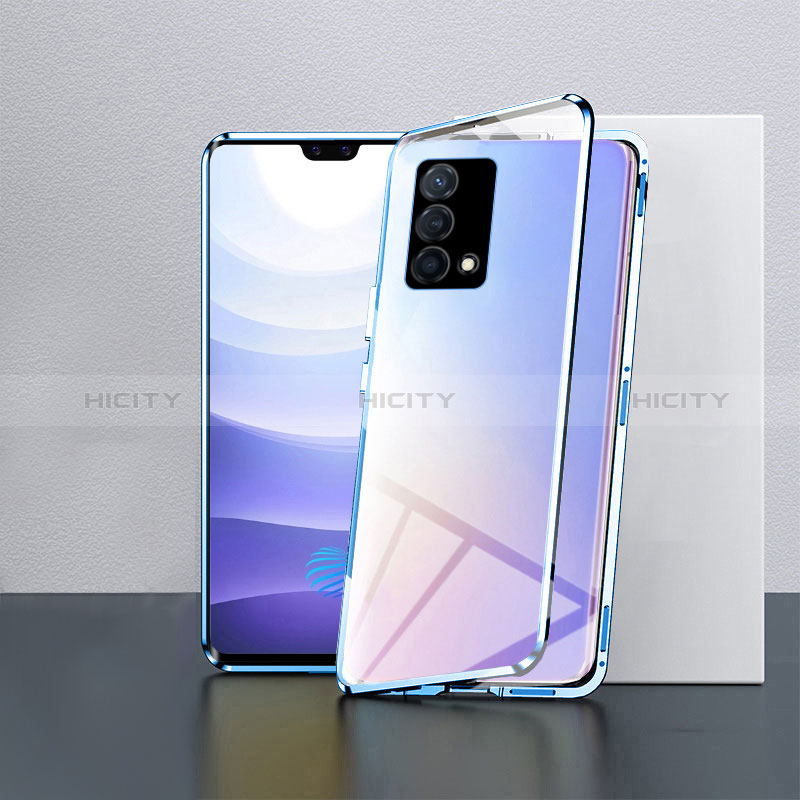 Coque Rebord Bumper Luxe Aluminum Metal Miroir 360 Degres Housse Etui Aimant P03 pour Oppo K9 5G Plus