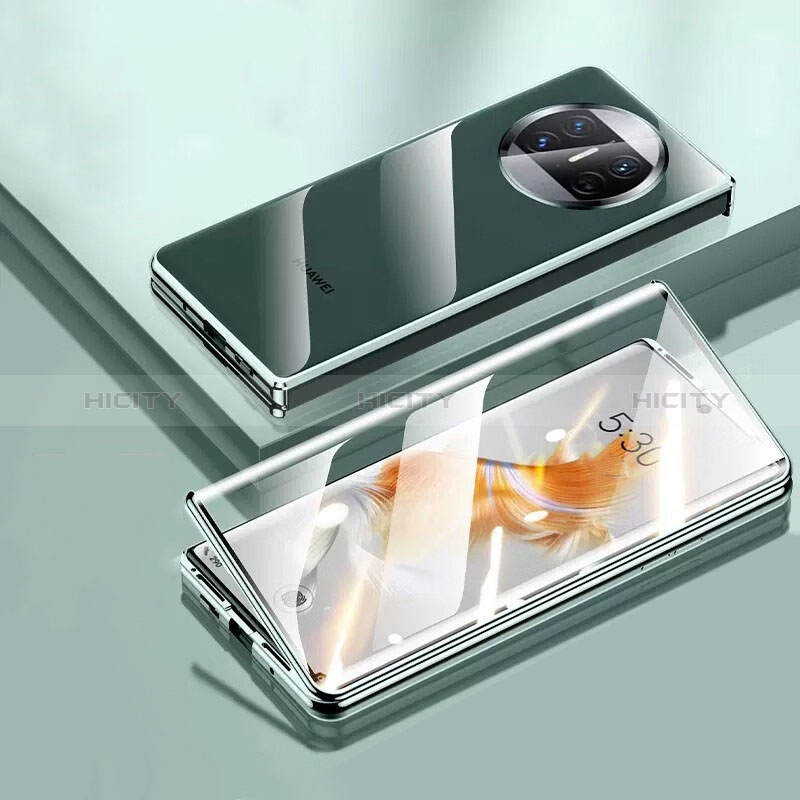 Coque Rebord Bumper Luxe Aluminum Metal Miroir 360 Degres Housse Etui Aimant P04 pour Huawei Mate X3 Plus