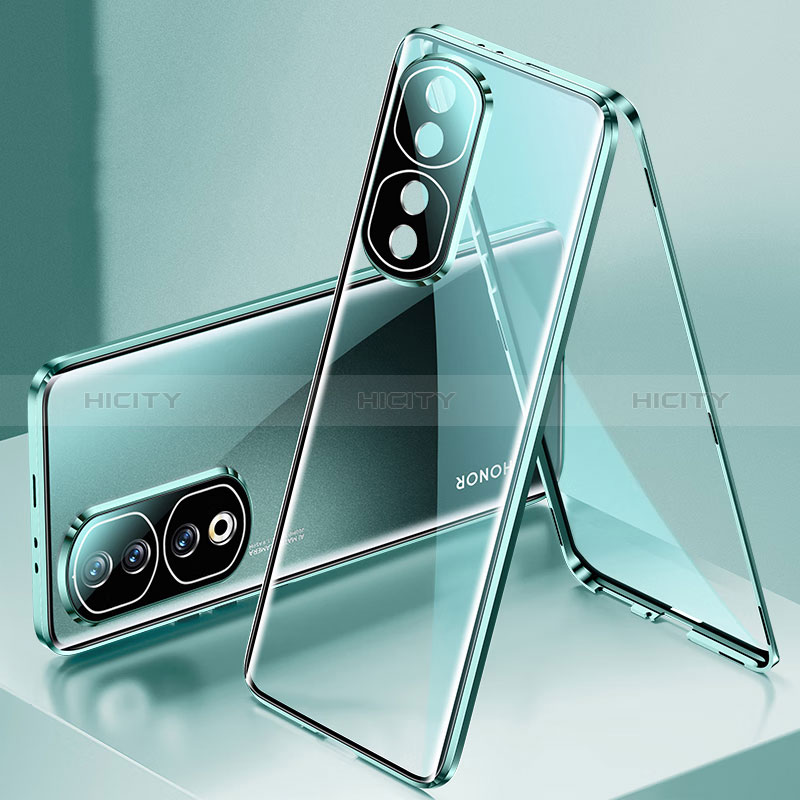 Coque Rebord Bumper Luxe Aluminum Metal Miroir 360 Degres Housse Etui Aimant pour Huawei Honor 90 Pro 5G Plus