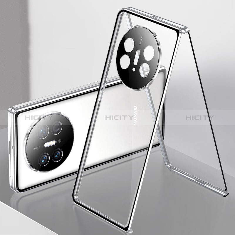 Coque Rebord Bumper Luxe Aluminum Metal Miroir 360 Degres Housse Etui Aimant pour Huawei Mate X3 Plus