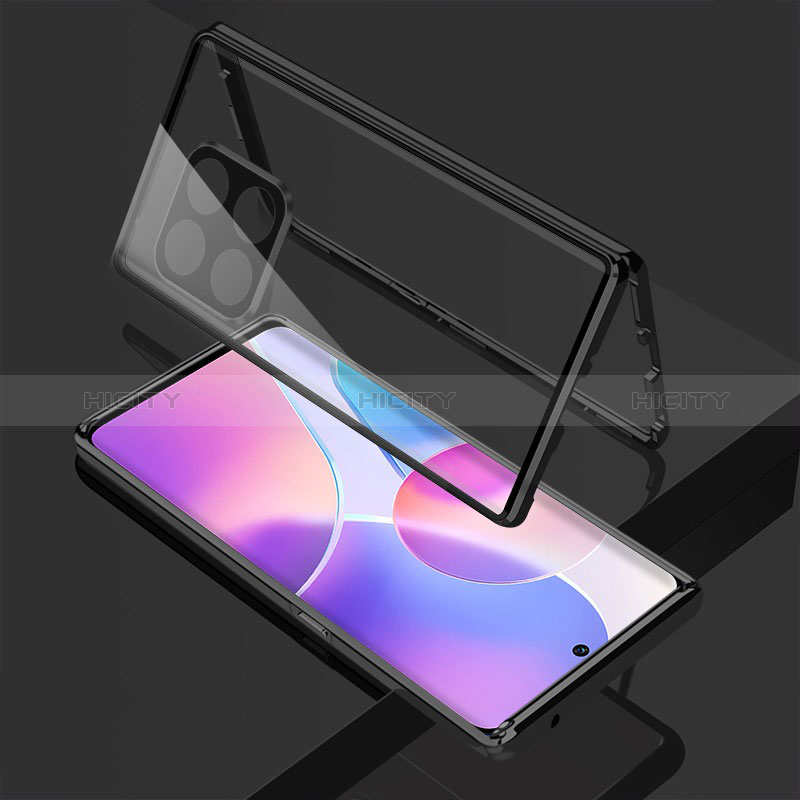 Coque Rebord Bumper Luxe Aluminum Metal Miroir 360 Degres Housse Etui Aimant pour OnePlus 10 Pro 5G Plus