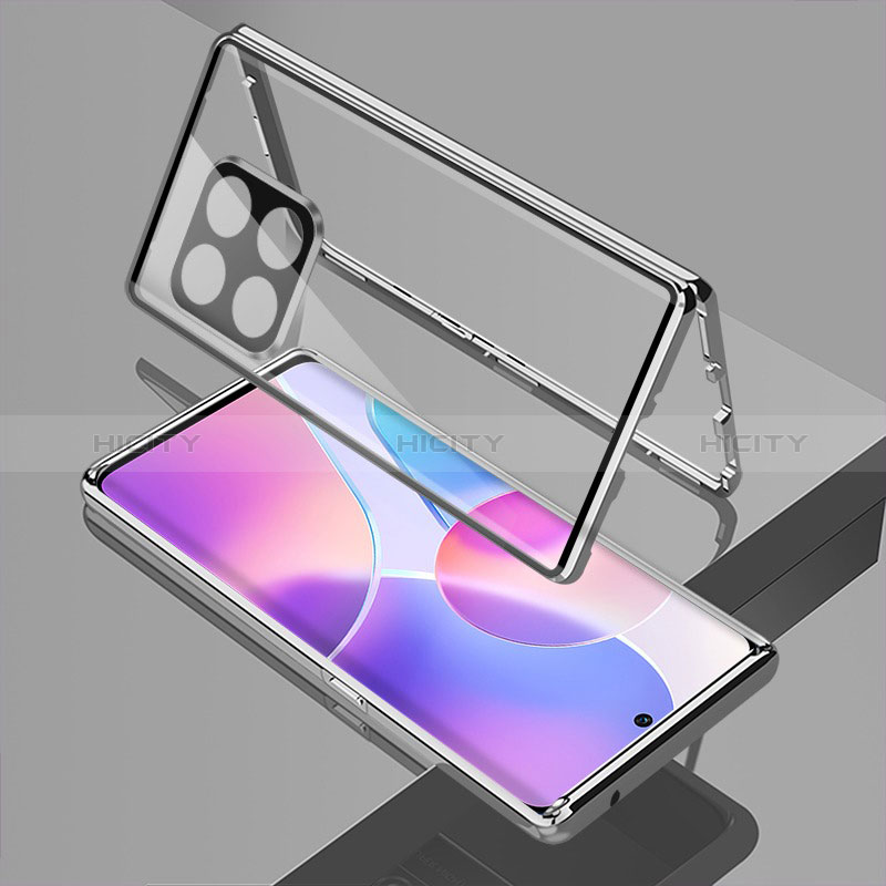 Coque Rebord Bumper Luxe Aluminum Metal Miroir 360 Degres Housse Etui Aimant pour OnePlus 10 Pro 5G Plus