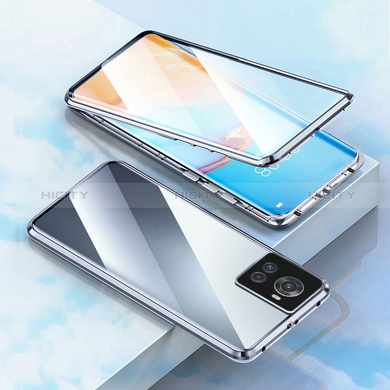 Coque Rebord Bumper Luxe Aluminum Metal Miroir 360 Degres Housse Etui Aimant pour OnePlus 10R 5G Plus