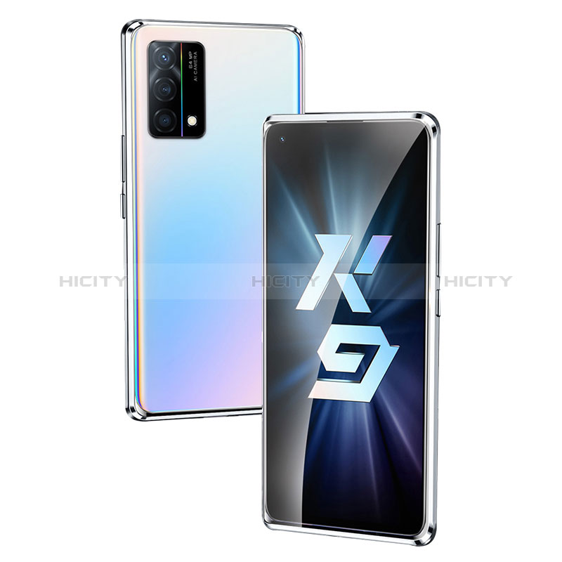 Coque Rebord Bumper Luxe Aluminum Metal Miroir 360 Degres Housse Etui Aimant pour Oppo K9 5G Plus