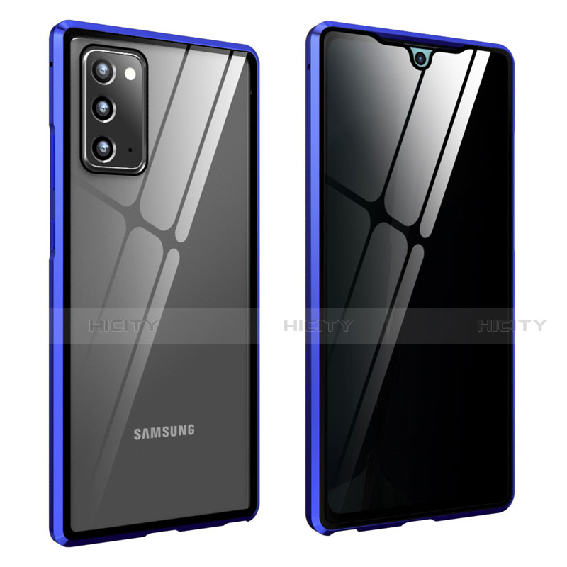 Coque Rebord Bumper Luxe Aluminum Metal Miroir 360 Degres Housse Etui Aimant pour Samsung Galaxy Note 20 5G Plus