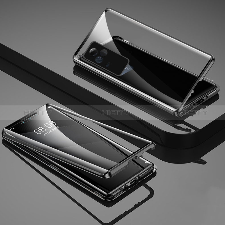 Coque Rebord Bumper Luxe Aluminum Metal Miroir 360 Degres Housse Etui Aimant pour Vivo Y73 (2021) Plus