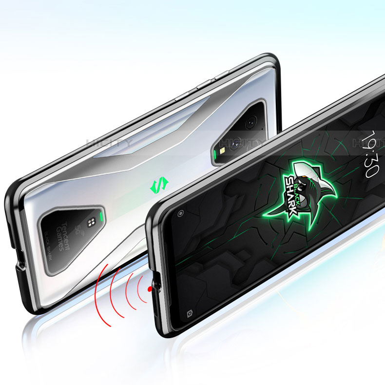 Coque Rebord Bumper Luxe Aluminum Metal Miroir 360 Degres Housse Etui Aimant pour Xiaomi Black Shark 3 Pro Plus