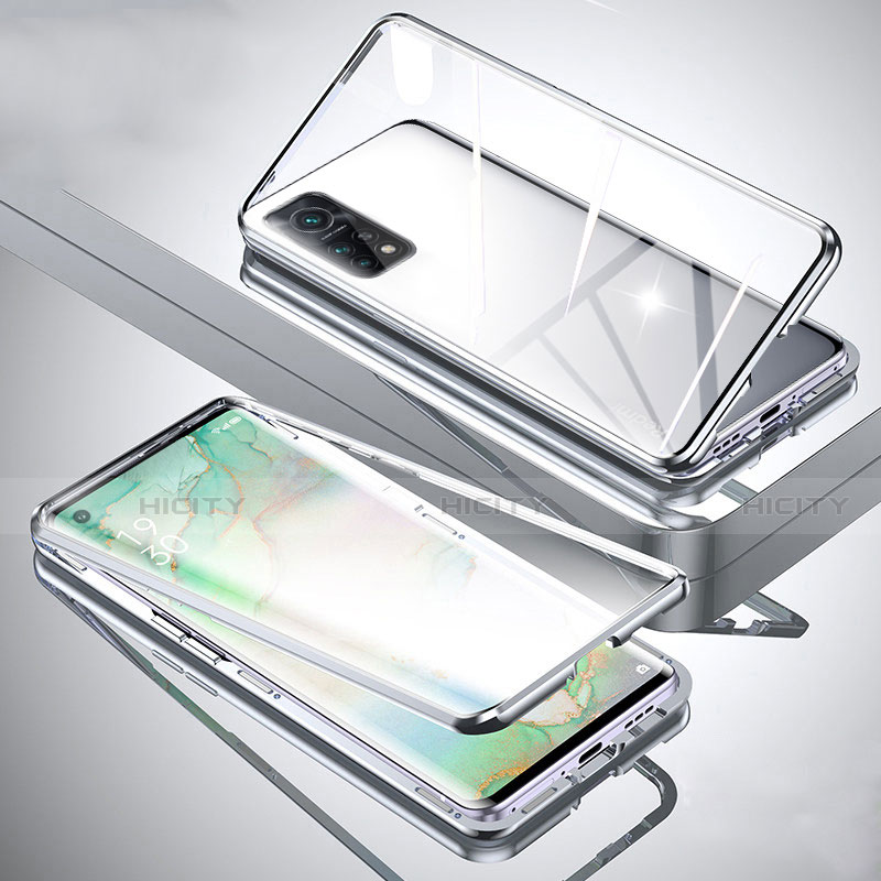 Coque Rebord Bumper Luxe Aluminum Metal Miroir 360 Degres Housse Etui Aimant pour Xiaomi Mi 10T 5G Plus