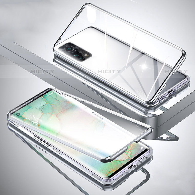 Coque Rebord Bumper Luxe Aluminum Metal Miroir 360 Degres Housse Etui Aimant pour Xiaomi Mi 10T Pro 5G Plus