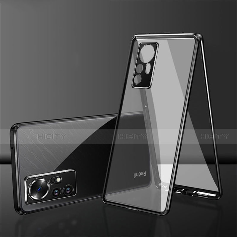 Coque Rebord Bumper Luxe Aluminum Metal Miroir 360 Degres Housse Etui Aimant pour Xiaomi Mi 12 5G Plus