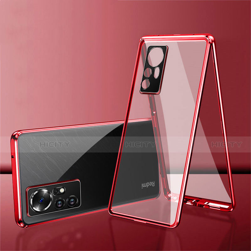 Coque Rebord Bumper Luxe Aluminum Metal Miroir 360 Degres Housse Etui Aimant pour Xiaomi Mi 12 5G Plus