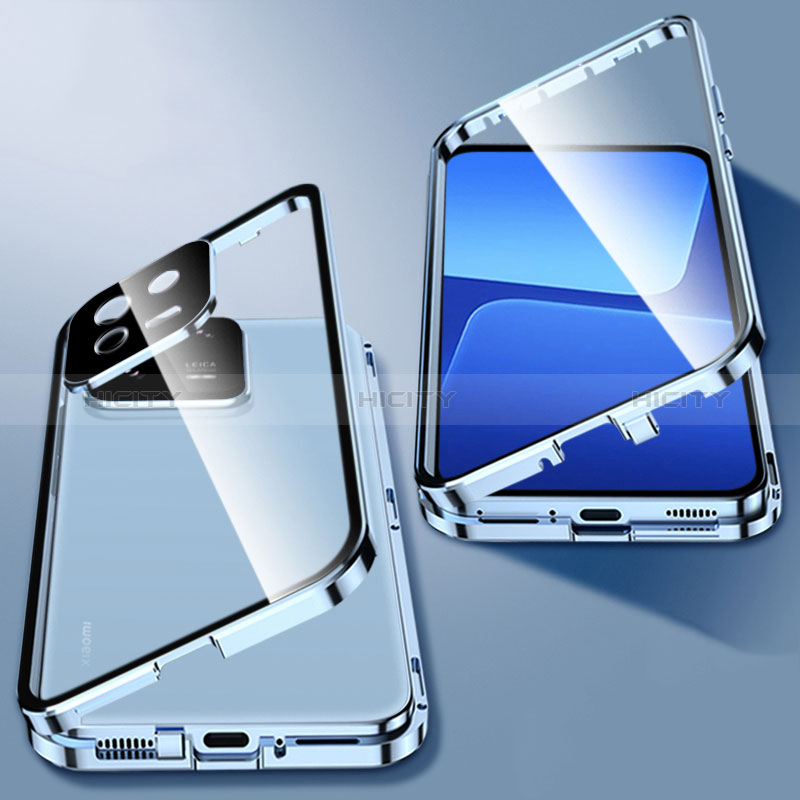 Coque Rebord Bumper Luxe Aluminum Metal Miroir 360 Degres Housse Etui Aimant pour Xiaomi Mi 13 5G Plus
