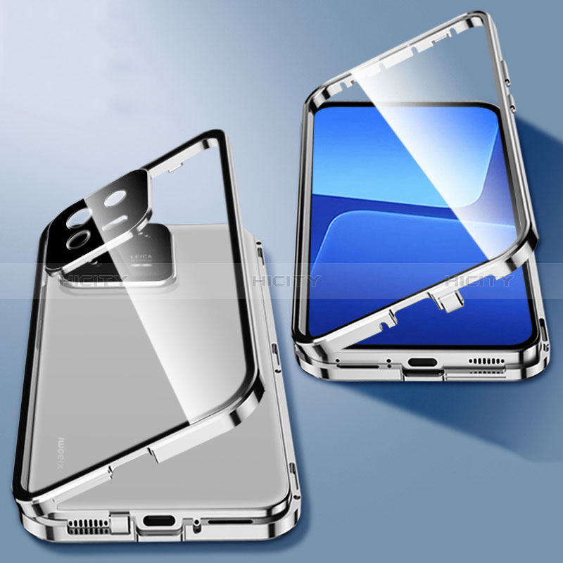 Coque Rebord Bumper Luxe Aluminum Metal Miroir 360 Degres Housse Etui Aimant pour Xiaomi Mi 13 Pro 5G Plus