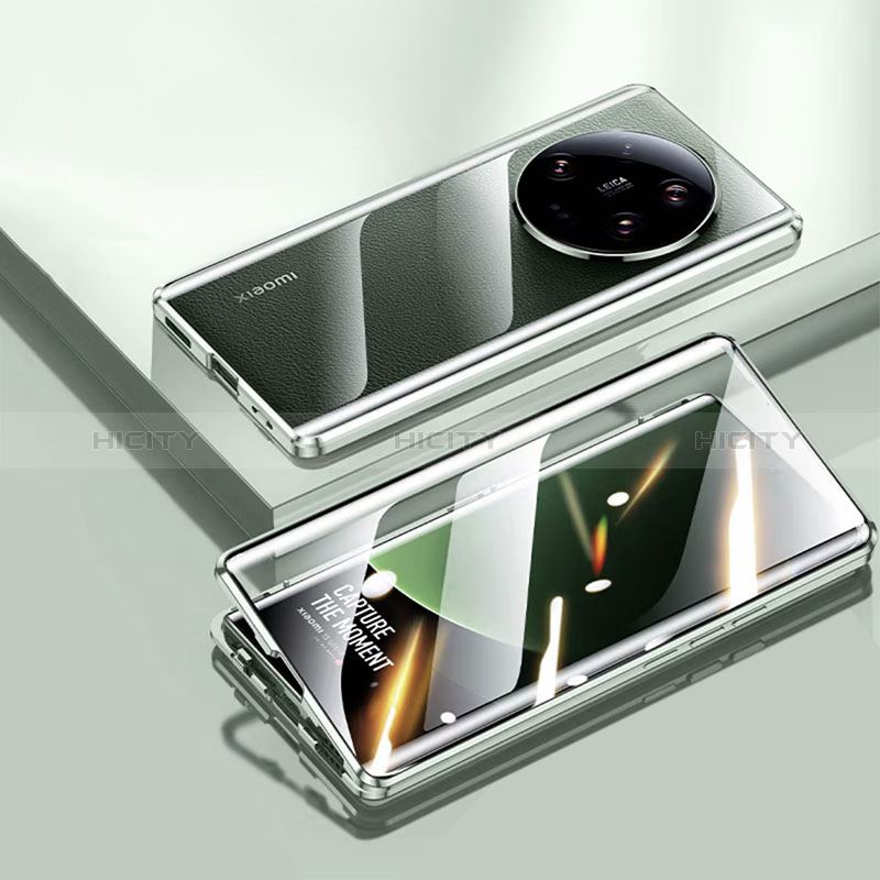 Coque Rebord Bumper Luxe Aluminum Metal Miroir 360 Degres Housse Etui Aimant pour Xiaomi Mi 13 Ultra 5G Plus