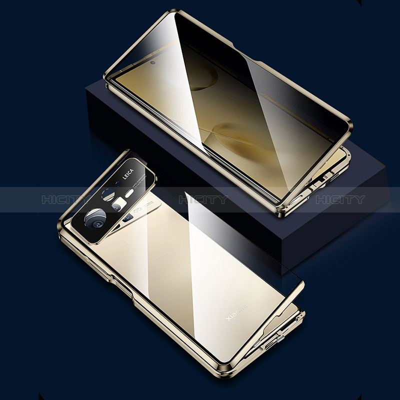 Coque Rebord Bumper Luxe Aluminum Metal Miroir 360 Degres Housse Etui Aimant pour Xiaomi Mix Fold 2 5G Plus