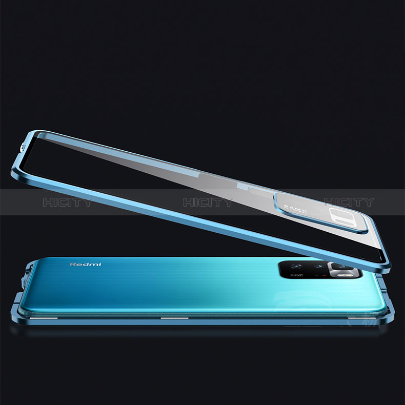 Coque Rebord Bumper Luxe Aluminum Metal Miroir 360 Degres Housse Etui Aimant pour Xiaomi Poco X3 GT 5G Plus