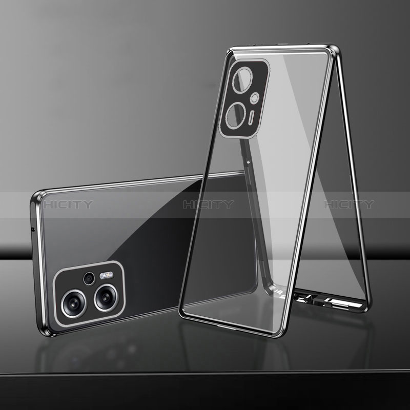 Coque Rebord Bumper Luxe Aluminum Metal Miroir 360 Degres Housse Etui Aimant pour Xiaomi Redmi Note 11T Pro+ Plus 5G Plus