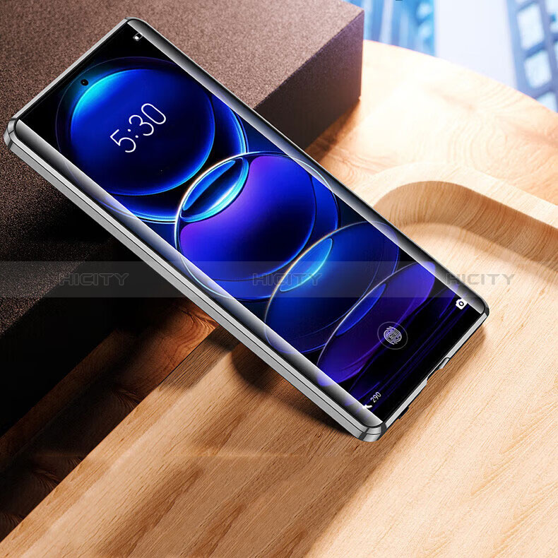 Coque Rebord Bumper Luxe Aluminum Metal Miroir 360 Degres Housse Etui Aimant pour Xiaomi Redmi Note 12 5G Plus