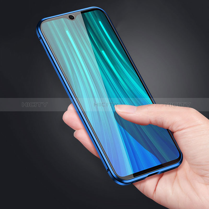 Coque Rebord Bumper Luxe Aluminum Metal Miroir 360 Degres Housse Etui Aimant pour Xiaomi Redmi Note 8 (2021) Plus