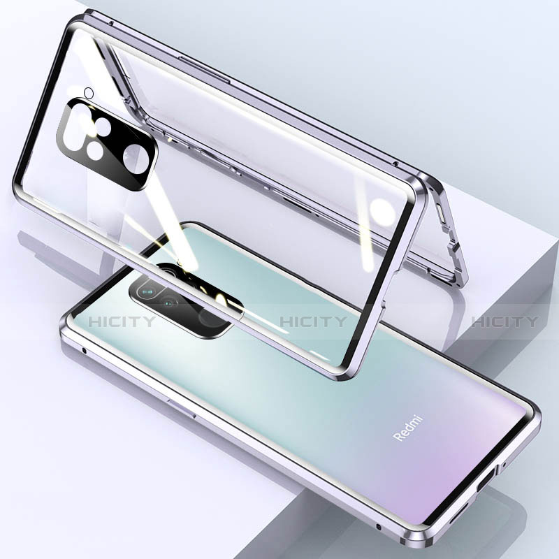 Coque Rebord Bumper Luxe Aluminum Metal Miroir 360 Degres Housse Etui Aimant pour Xiaomi Redmi Note 9 Plus