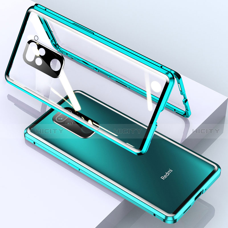 Coque Rebord Bumper Luxe Aluminum Metal Miroir 360 Degres Housse Etui Aimant pour Xiaomi Redmi Note 9 Plus
