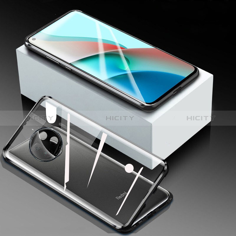 Coque Rebord Bumper Luxe Aluminum Metal Miroir 360 Degres Housse Etui Aimant pour Xiaomi Redmi Note 9T 5G Plus