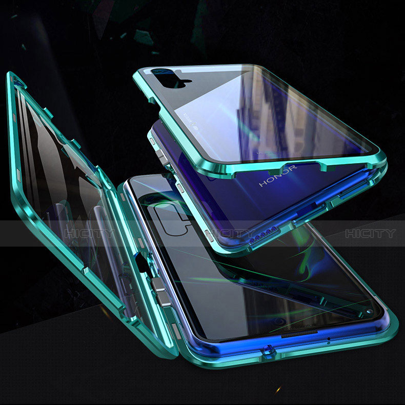 Coque Rebord Bumper Luxe Aluminum Metal Miroir 360 Degres Housse Etui Aimant T01 pour Huawei Honor 20 Plus
