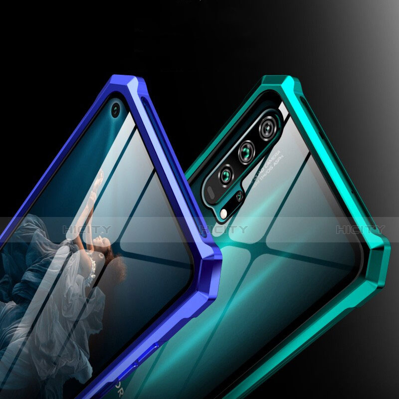Coque Rebord Bumper Luxe Aluminum Metal Miroir 360 Degres Housse Etui Aimant T01 pour Huawei Honor 20 Pro Plus