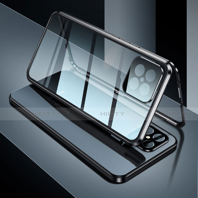 Coque Rebord Bumper Luxe Aluminum Metal Miroir 360 Degres Housse Etui Aimant T01 pour Huawei Nova 8 SE 5G Plus