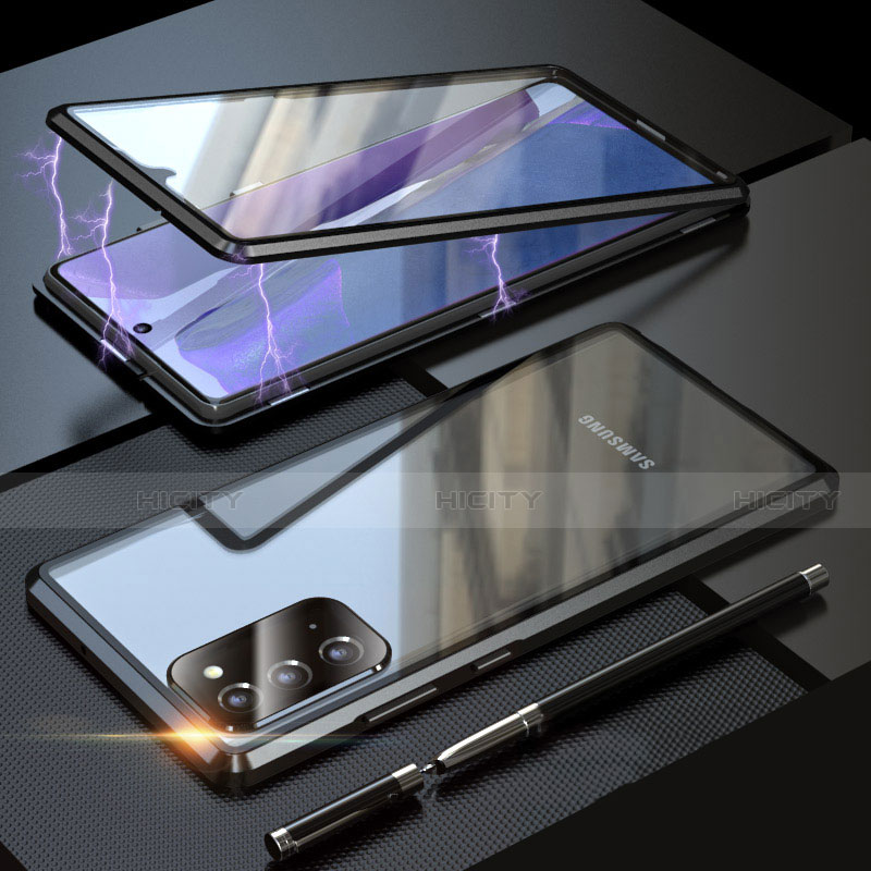 Coque Rebord Bumper Luxe Aluminum Metal Miroir 360 Degres Housse Etui Aimant T01 pour Samsung Galaxy Note 20 5G Plus