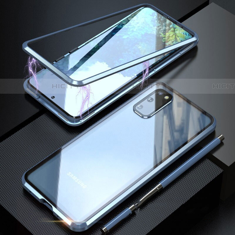 Coque Rebord Bumper Luxe Aluminum Metal Miroir 360 Degres Housse Etui Aimant T01 pour Samsung Galaxy S20 5G Plus