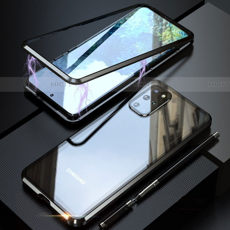 Coque Rebord Bumper Luxe Aluminum Metal Miroir 360 Degres Housse Etui Aimant T01 pour Samsung Galaxy S20 Plus 5G Plus