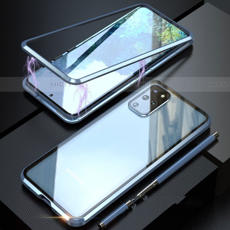 Coque Rebord Bumper Luxe Aluminum Metal Miroir 360 Degres Housse Etui Aimant T01 pour Samsung Galaxy S20 Plus 5G Plus