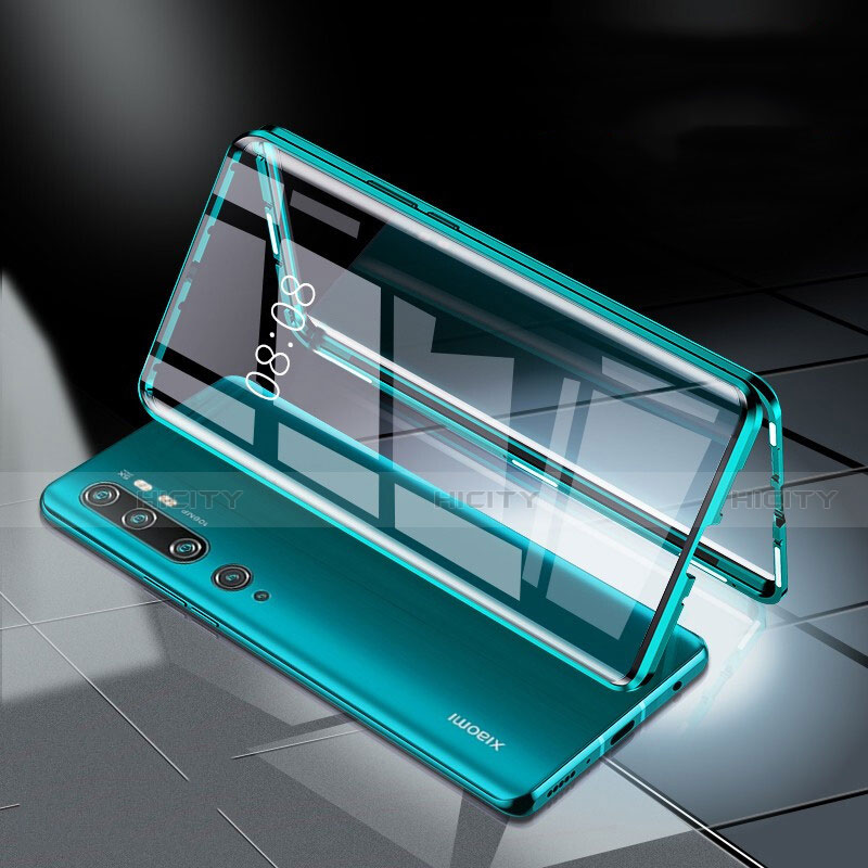 Coque Rebord Bumper Luxe Aluminum Metal Miroir 360 Degres Housse Etui Aimant T01 pour Xiaomi Mi Note 10 Plus
