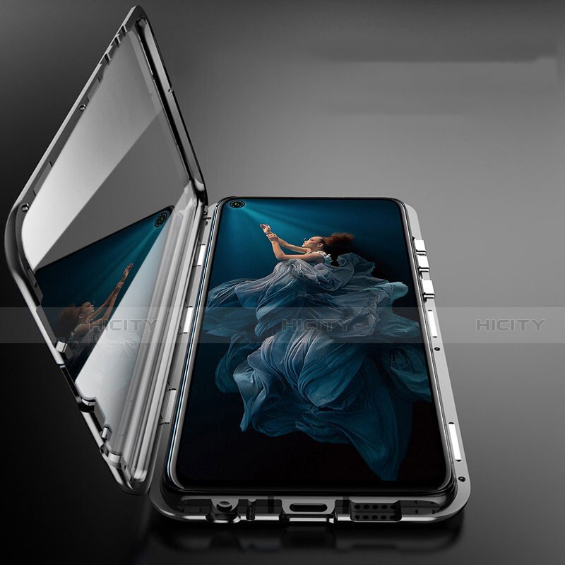 Coque Rebord Bumper Luxe Aluminum Metal Miroir 360 Degres Housse Etui Aimant T02 pour Huawei Honor 20 Pro Plus