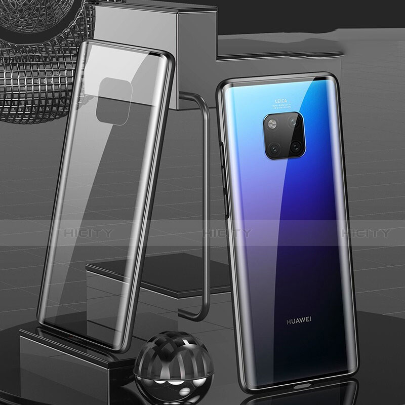 Coque Rebord Bumper Luxe Aluminum Metal Miroir 360 Degres Housse Etui Aimant T02 pour Huawei Mate 20 Pro Plus