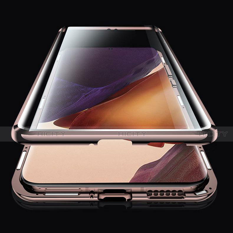 Coque Rebord Bumper Luxe Aluminum Metal Miroir 360 Degres Housse Etui Aimant T02 pour Samsung Galaxy Note 20 Ultra 5G Plus