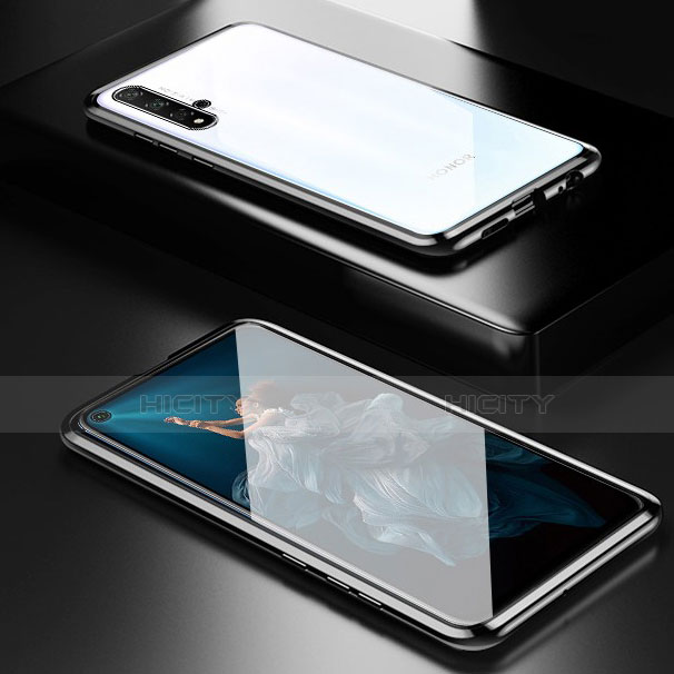 Coque Rebord Bumper Luxe Aluminum Metal Miroir 360 Degres Housse Etui Aimant T03 pour Huawei Honor 20 Plus