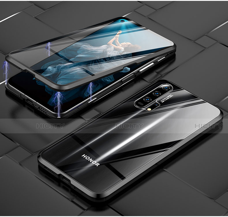 Coque Rebord Bumper Luxe Aluminum Metal Miroir 360 Degres Housse Etui Aimant T03 pour Huawei Honor 20 Pro Plus