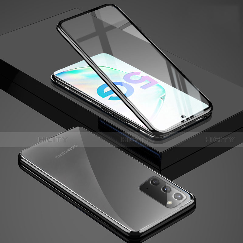 Coque Rebord Bumper Luxe Aluminum Metal Miroir 360 Degres Housse Etui Aimant T03 pour Samsung Galaxy Note 20 5G Plus