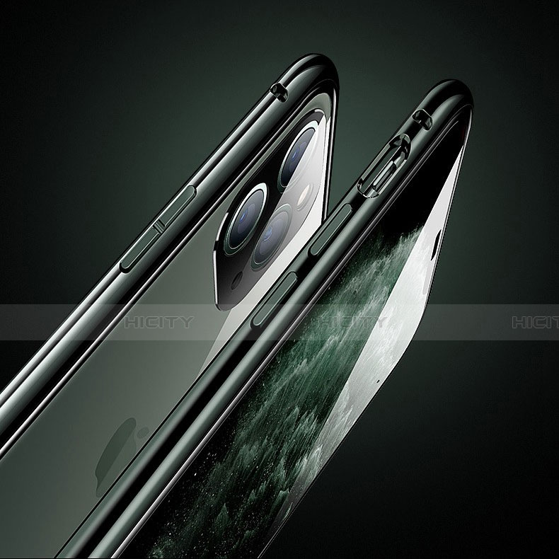 Coque Rebord Bumper Luxe Aluminum Metal Miroir 360 Degres Housse Etui Aimant T05 pour Apple iPhone 11 Pro Plus