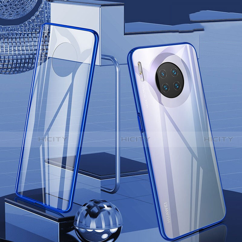 Coque Rebord Bumper Luxe Aluminum Metal Miroir 360 Degres Housse Etui Aimant T06 pour Huawei Mate 30 Plus
