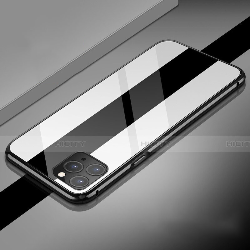 Coque Rebord Bumper Luxe Aluminum Metal Miroir 360 Degres Housse Etui Aimant T08 pour Apple iPhone 11 Pro Max Plus