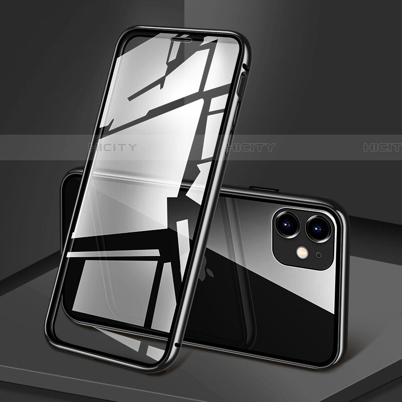 Coque Rebord Bumper Luxe Aluminum Metal Miroir 360 Degres Housse Etui Aimant T09 pour Apple iPhone 11 Plus
