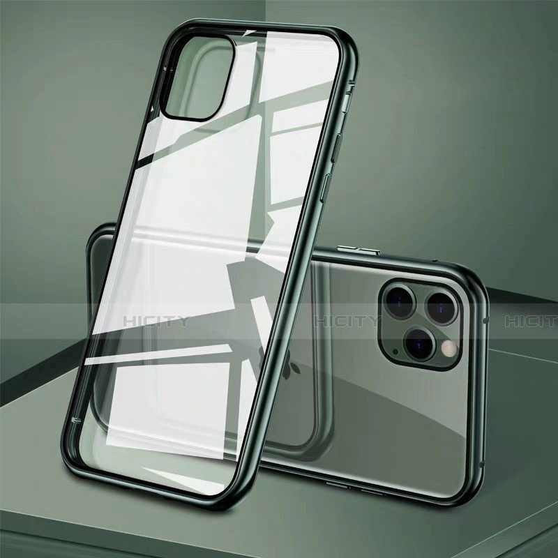 Coque Rebord Bumper Luxe Aluminum Metal Miroir 360 Degres Housse Etui Aimant T10 pour Apple iPhone 11 Pro Plus