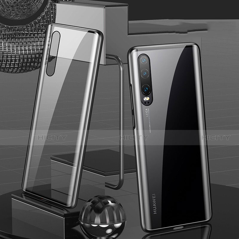 Coque Rebord Bumper Luxe Aluminum Metal Miroir 360 Degres Housse Etui Aimant T10 pour Huawei P30 Plus